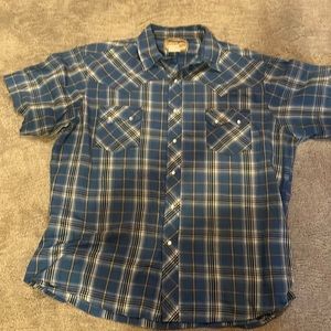 Men’s Wrangler Vintage short sleeve pearl snap Western shirt